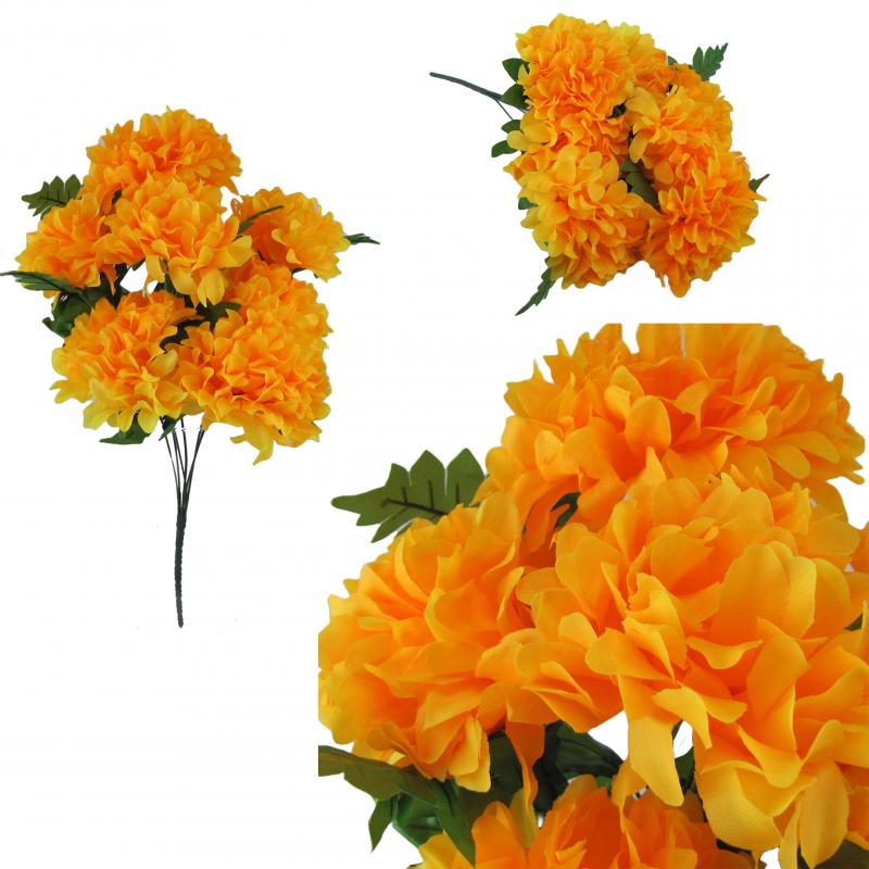 Chryzantemy bukiet 7 kwiatów 50cm pomarańczowe (6 sztuk)